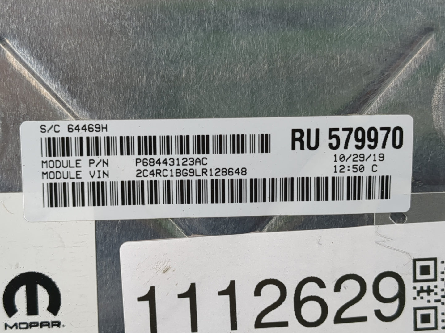 2020-2022 Chrysler Pacifica PCM Engine Control Computer ECU ECM PCU OEM P/N:P68434928AA Fits Fits 2020 2021 2022 OEM Used Au