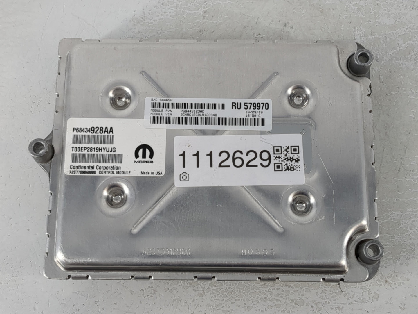 2020-2022 Chrysler Pacifica PCM Engine Control Computer ECU ECM PCU OEM P/N:P68434928AA Fits Fits 2020 2021 2022 OEM Used Au