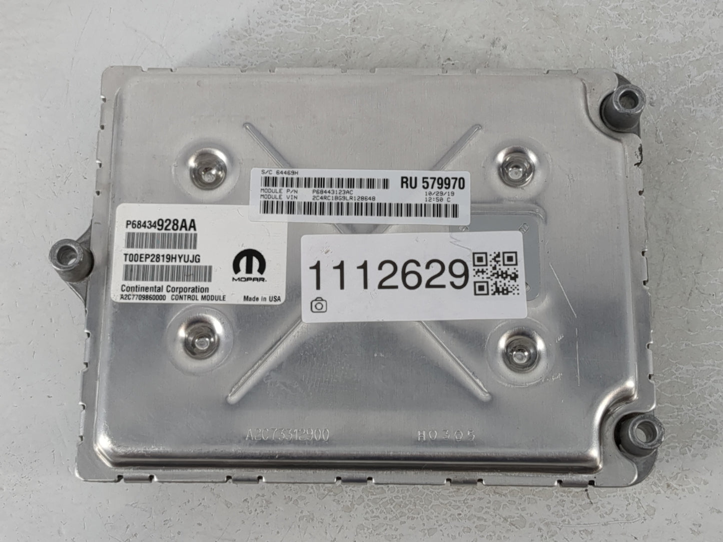 2020-2022 Chrysler Pacifica PCM Engine Control Computer ECU ECM PCU OEM P/N:P68434928AA Fits Fits 2020 2021 2022 OEM Used Au