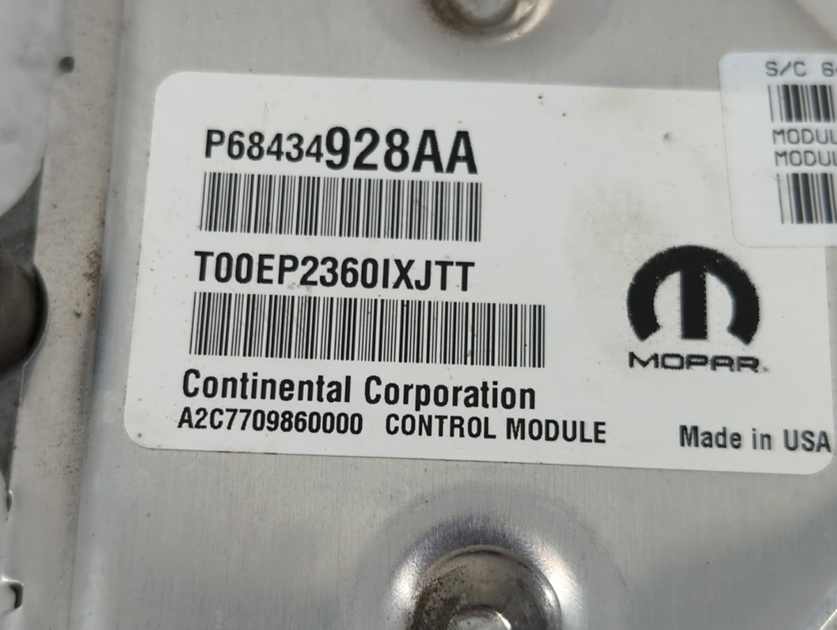 2020-2022 Chrysler Pacifica PCM Engine Control Computer ECU ECM PCU OEM P/N:P68434928AA Fits 2020 2021 2022 OEM Used Auto Pa