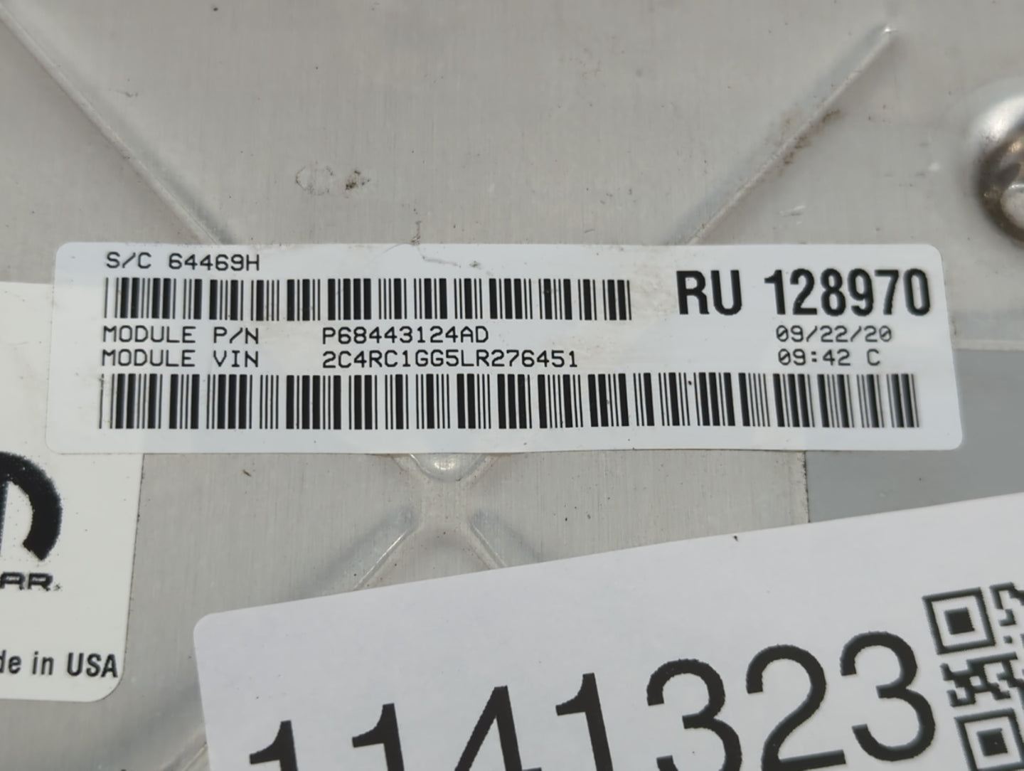 2020-2022 Chrysler Pacifica PCM Engine Control Computer ECU ECM PCU OEM P/N:P68434928AA Fits Fits 2020 2021 2022 OEM Used Au