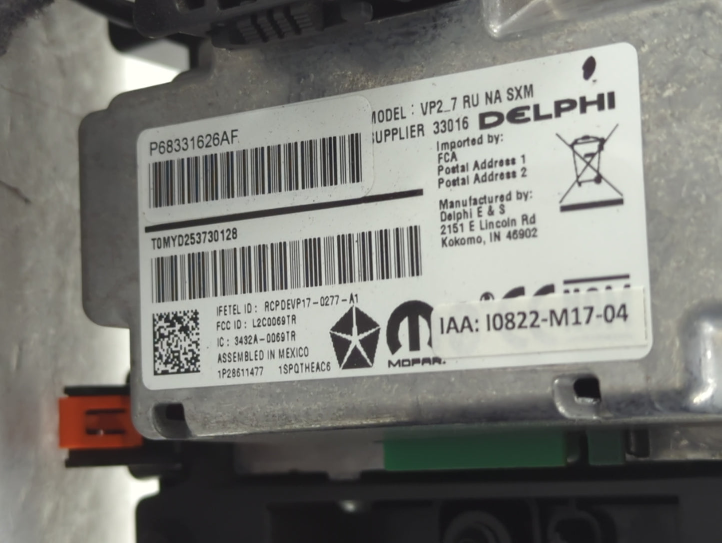 2018-2022 Chrysler Pacifica Information Display Screen - Oemusedautoparts1.com