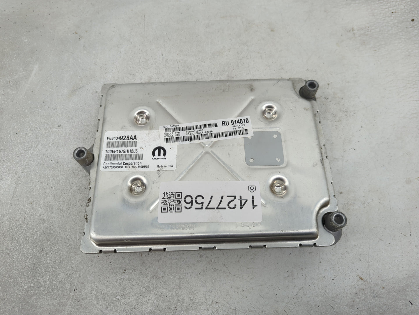 2020-2022 Chrysler Pacifica PCM Engine Control Computer ECU ECM PCU OEM P/N:P68443124AC P68434928AA Fits Fits 2020 2021 2022