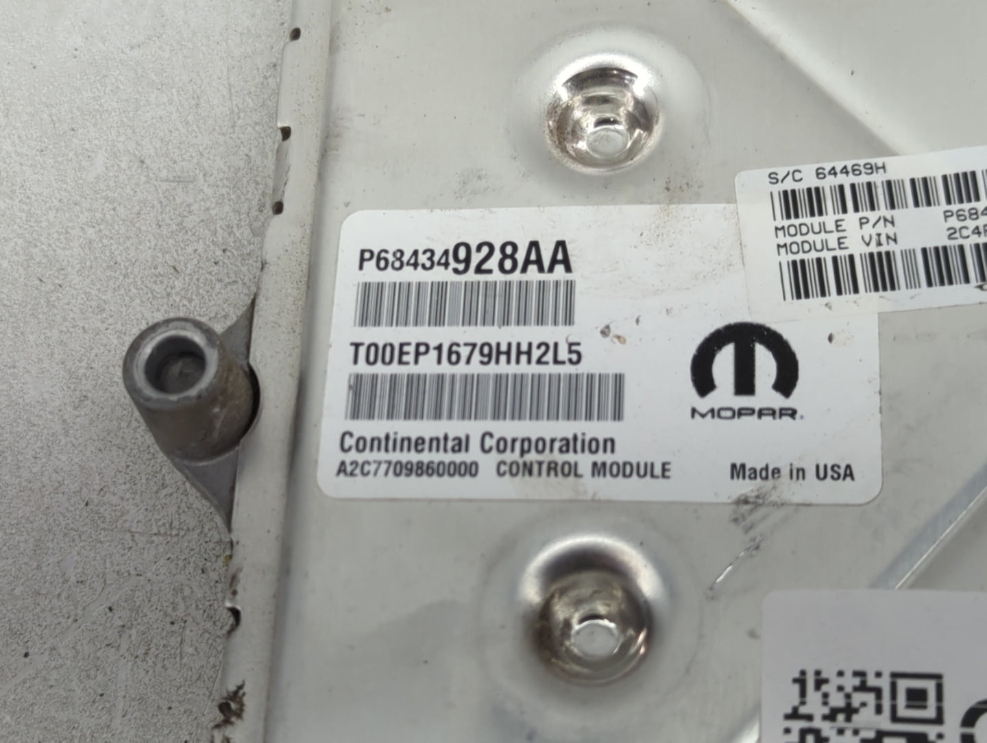 2020-2022 Chrysler Pacifica PCM Engine Control Computer ECU ECM PCU OEM P/N:P68443124AC P68434928AA Fits Fits 2020 2021 2022