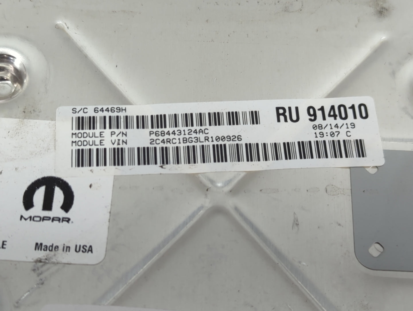 2020-2022 Chrysler Pacifica PCM Engine Control Computer ECU ECM PCU OEM P/N:P68443124AC P68434928AA Fits Fits 2020 2021 2022