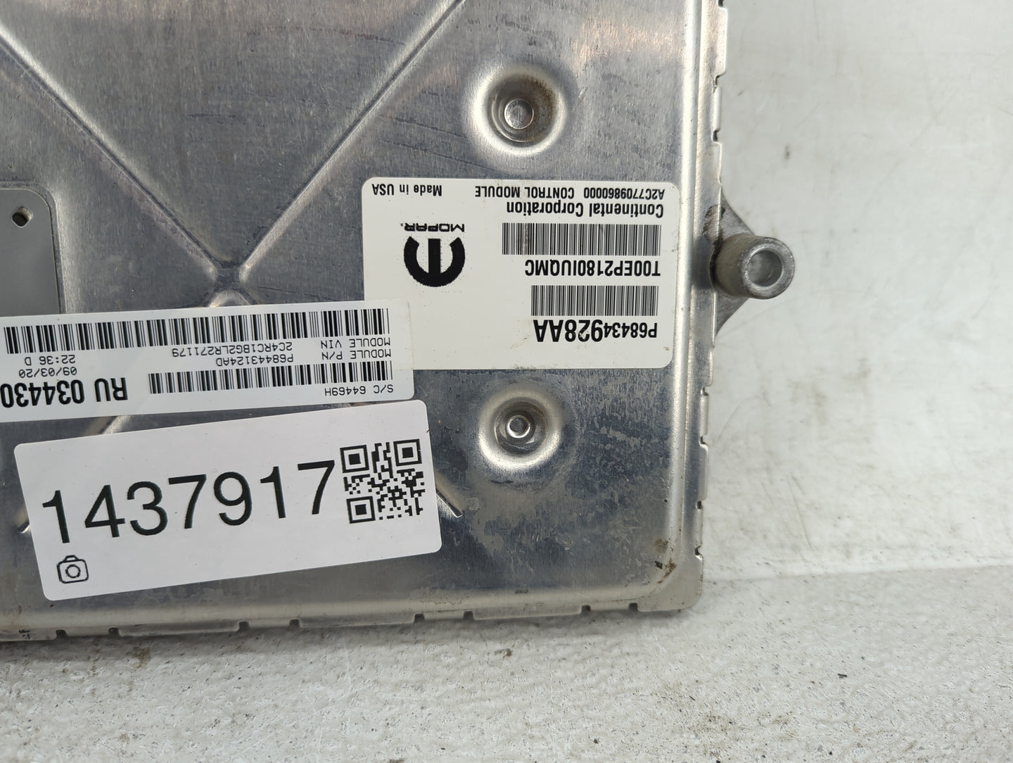2020-2022 Chrysler Pacifica PCM Engine Control Computer ECU ECM PCU OEM Fits OEM Used Auto Parts - Oemusedautoparts1.com
