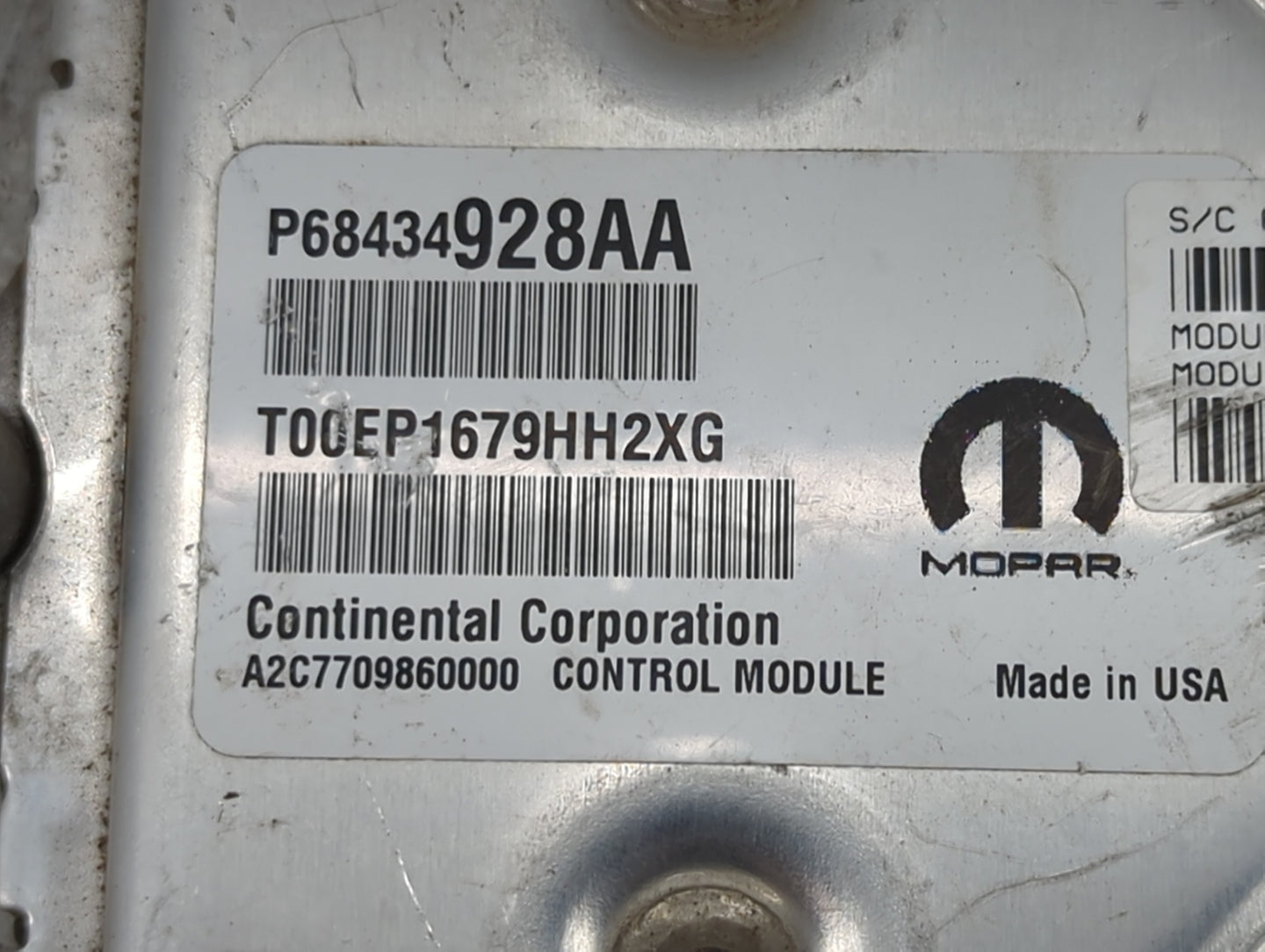 2020-2022 Chrysler Pacifica PCM Engine Control Computer ECU ECM PCU OEM P/N:P68434928AA T00EP1679HH2XG Fits Fits 2020 2021 2