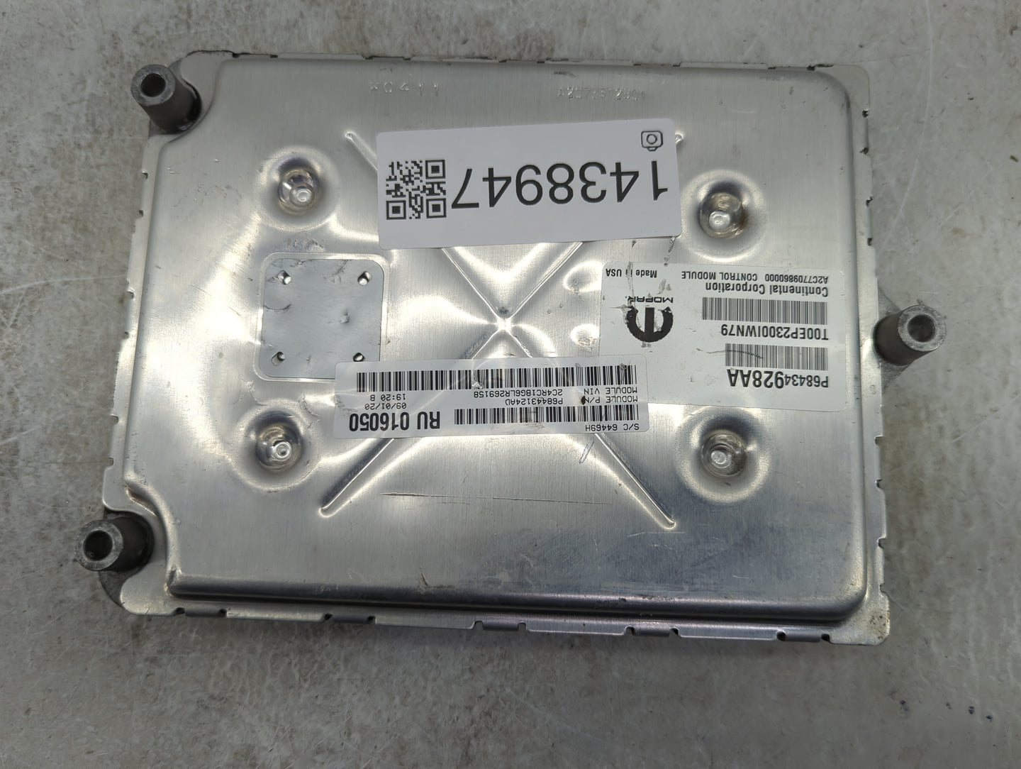 2020-2022 Chrysler Pacifica PCM Engine Control Computer ECU ECM PCU OEM P/N:P68434928AA A2C7709860000 Fits Fits 2020 2021 20