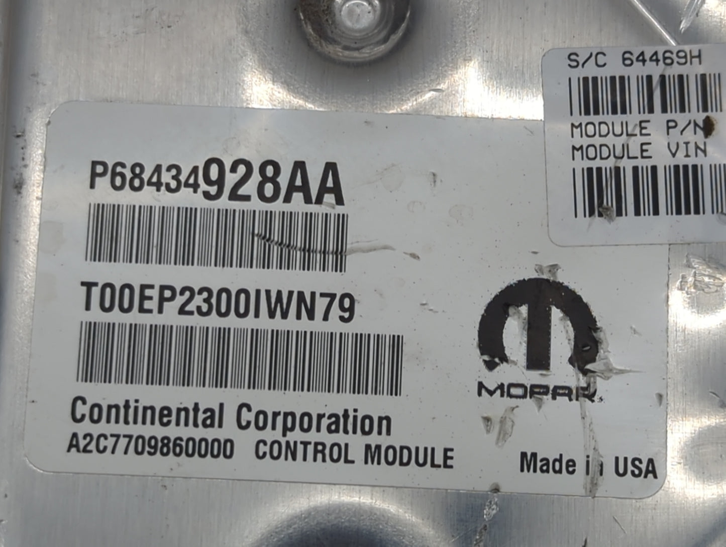2020-2022 Chrysler Pacifica PCM Engine Control Computer ECU ECM PCU OEM P/N:P68434928AA A2C7709860000 Fits Fits 2020 2021 20