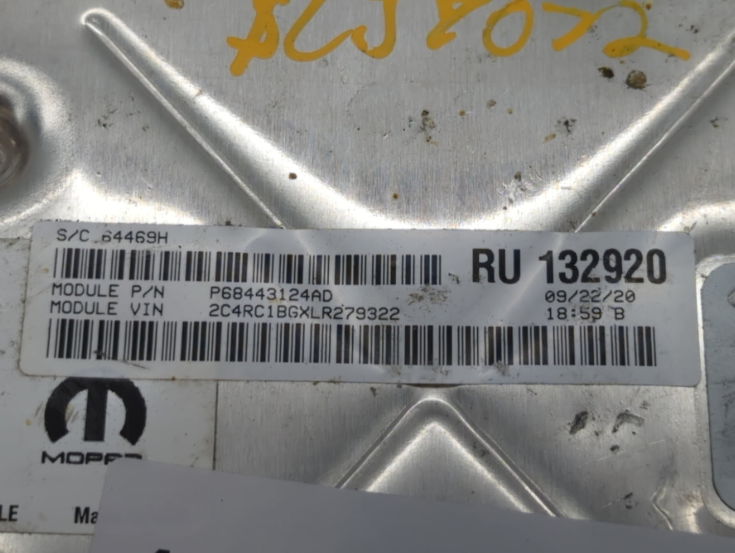 2020-2022 Chrysler Pacifica PCM Engine Control Computer ECU ECM PCU OEM P/N:p68434928AA P68443124AD Fits Fits 2020 2021 2022