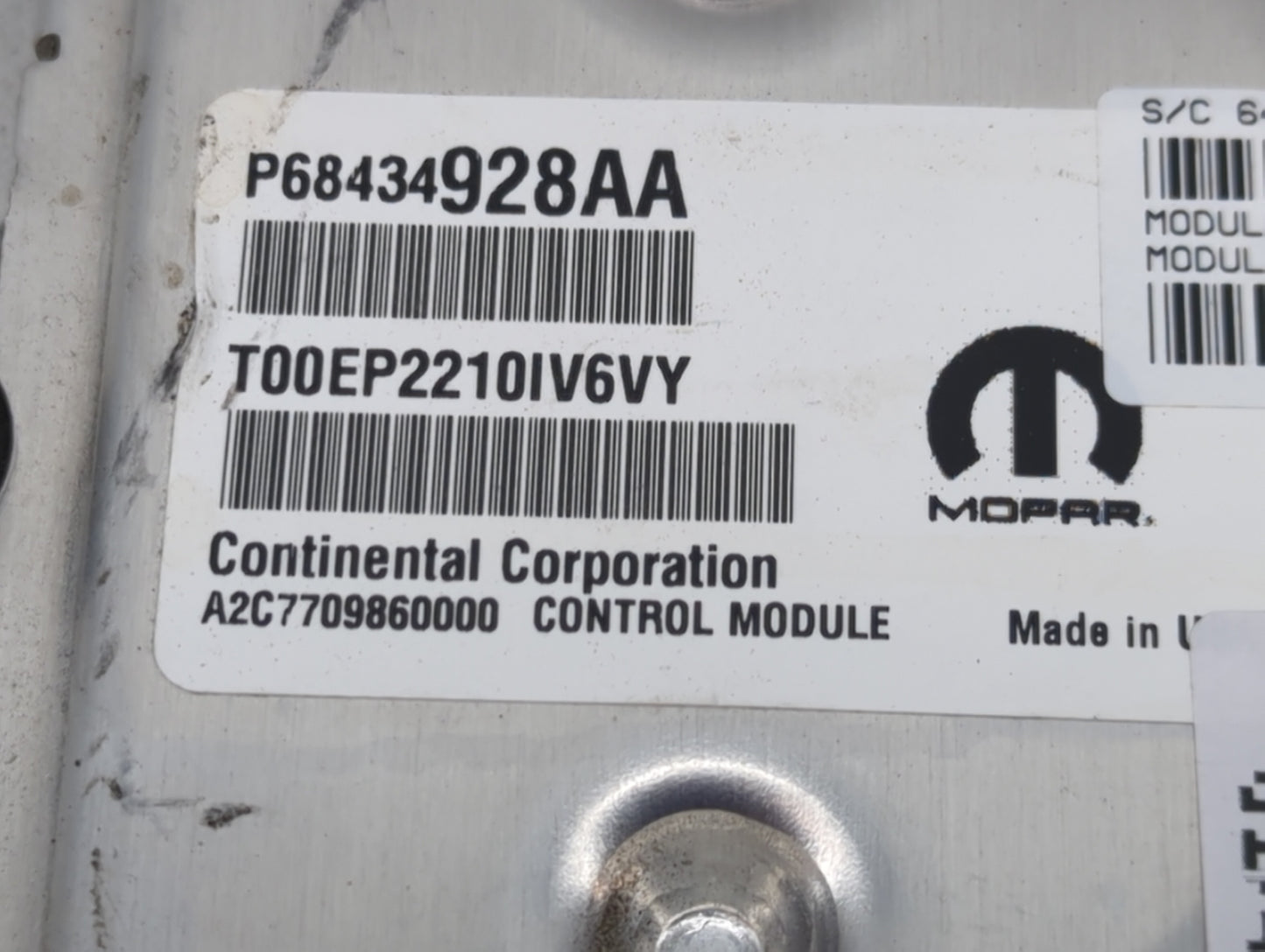 2020 Chrysler Voyager PCM Engine Control Computer ECU ECM PCU OEM P/N:P68434928AA T00EP2210IV6VY Fits Fits 2018 2019 OEM Use