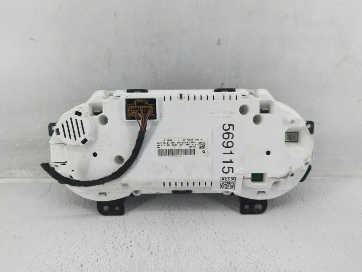 2020 Chrysler Voyager Instrument Cluster Speedometer Gauges P/N:68436235AD Fits OEM Used Auto Parts - Oemusedautoparts1.com