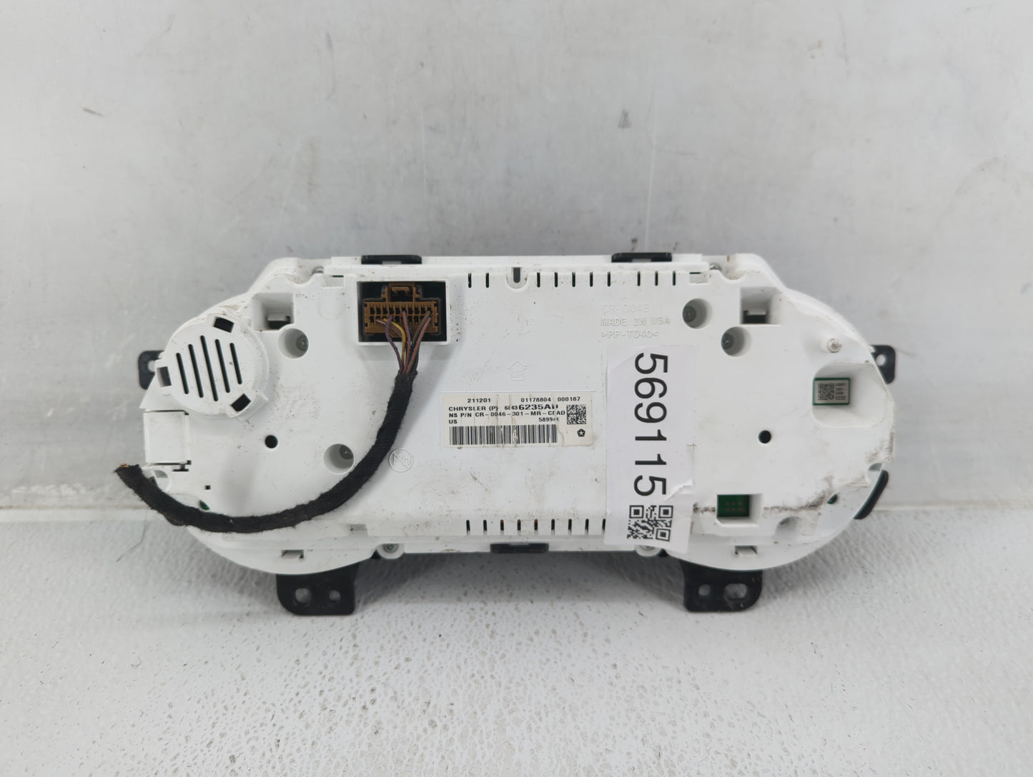 2020 Chrysler Voyager Instrument Cluster Speedometer Gauges P/N:68436235AD Fits OEM Used Auto Parts - Oemusedautoparts1.com