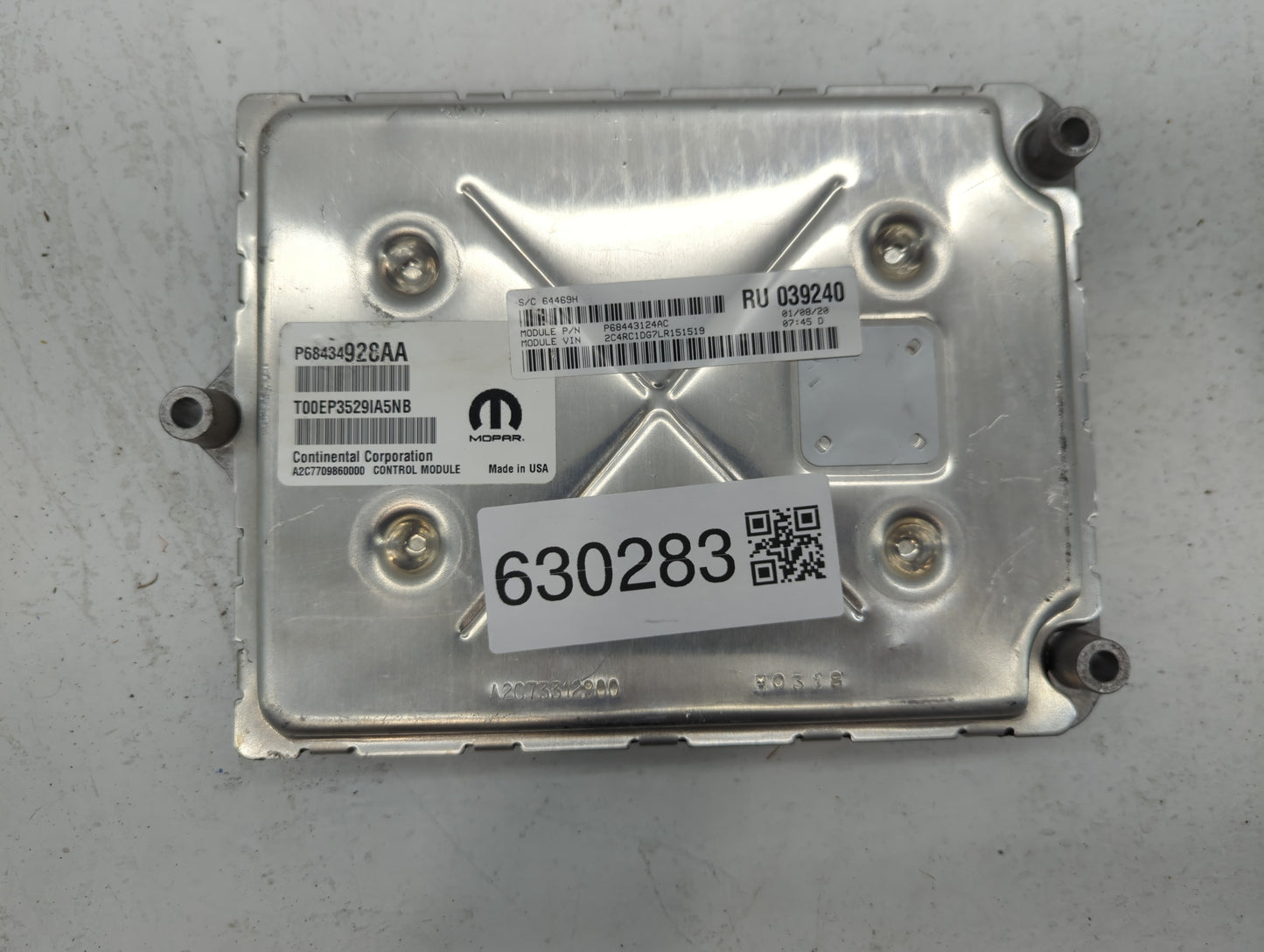 2020 Chrysler Voyager PCM Engine Control Computer ECU ECM PCU OEM P/N:P68434928AA Fits Fits 2018 2019 OEM Used Auto Parts - 