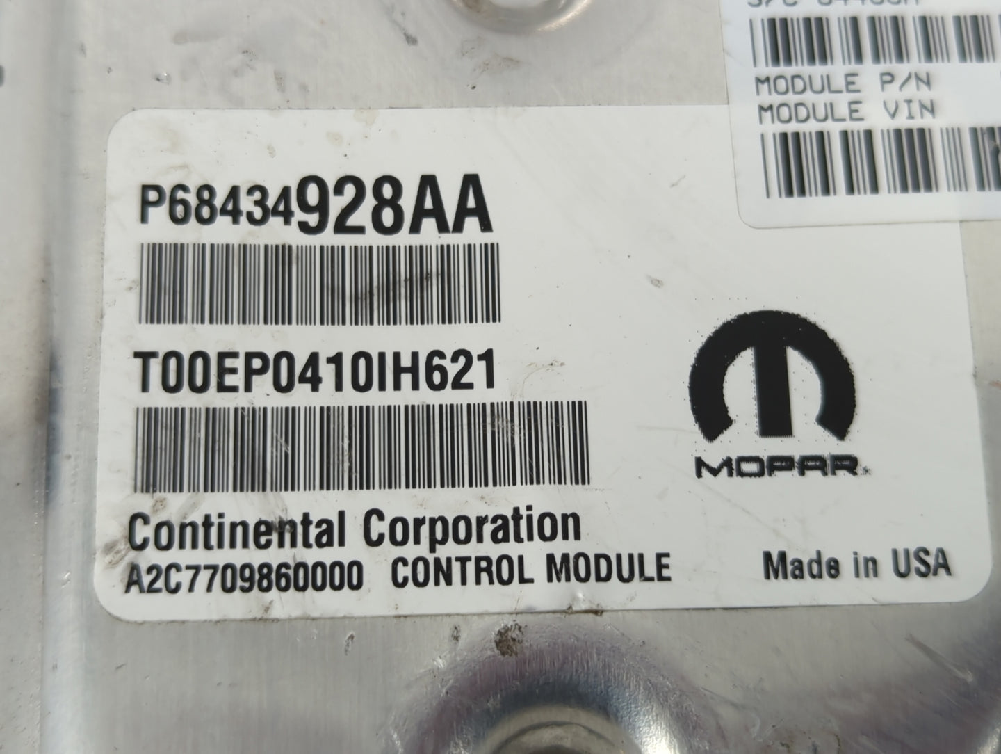 2020 Chrysler Voyager PCM Engine Control Computer ECU ECM PCU OEM P/N:P68434928AA Fits Fits 2018 2019 OEM Used Auto Parts - 