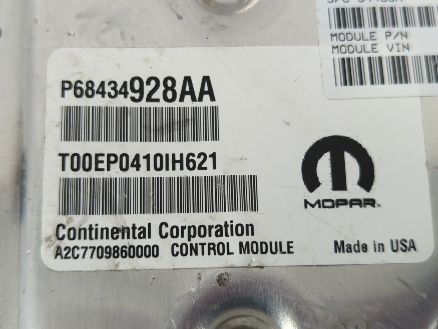 2020 Chrysler Voyager PCM Engine Control Computer ECU ECM PCU OEM P/N:P68434928AA Fits Fits 2018 2019 OEM Used Auto Parts - 