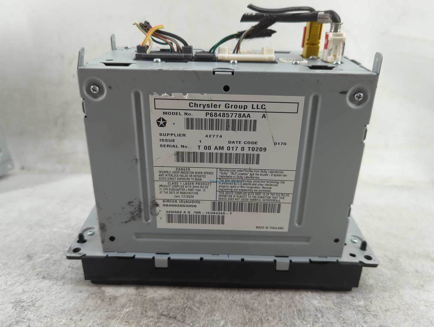 2020 Dodge Caravan Radio AM FM Cd Player Receiver Replacement P/N:P68485778AA Fits Fits 2012 2013 2014 2015 2016 2017 2018 2