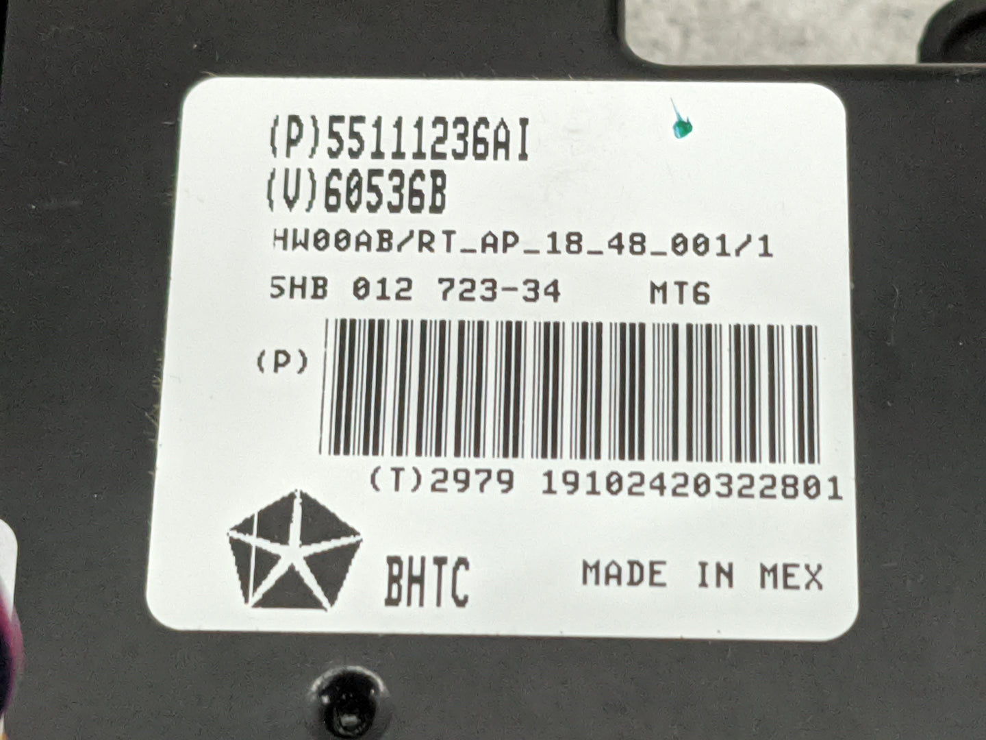 2020 Dodge Caravan Climate Control Module Temperature AC/Heater Replacement P/N:55111236AI 5HB012723-34 Fits OEM Used Auto P