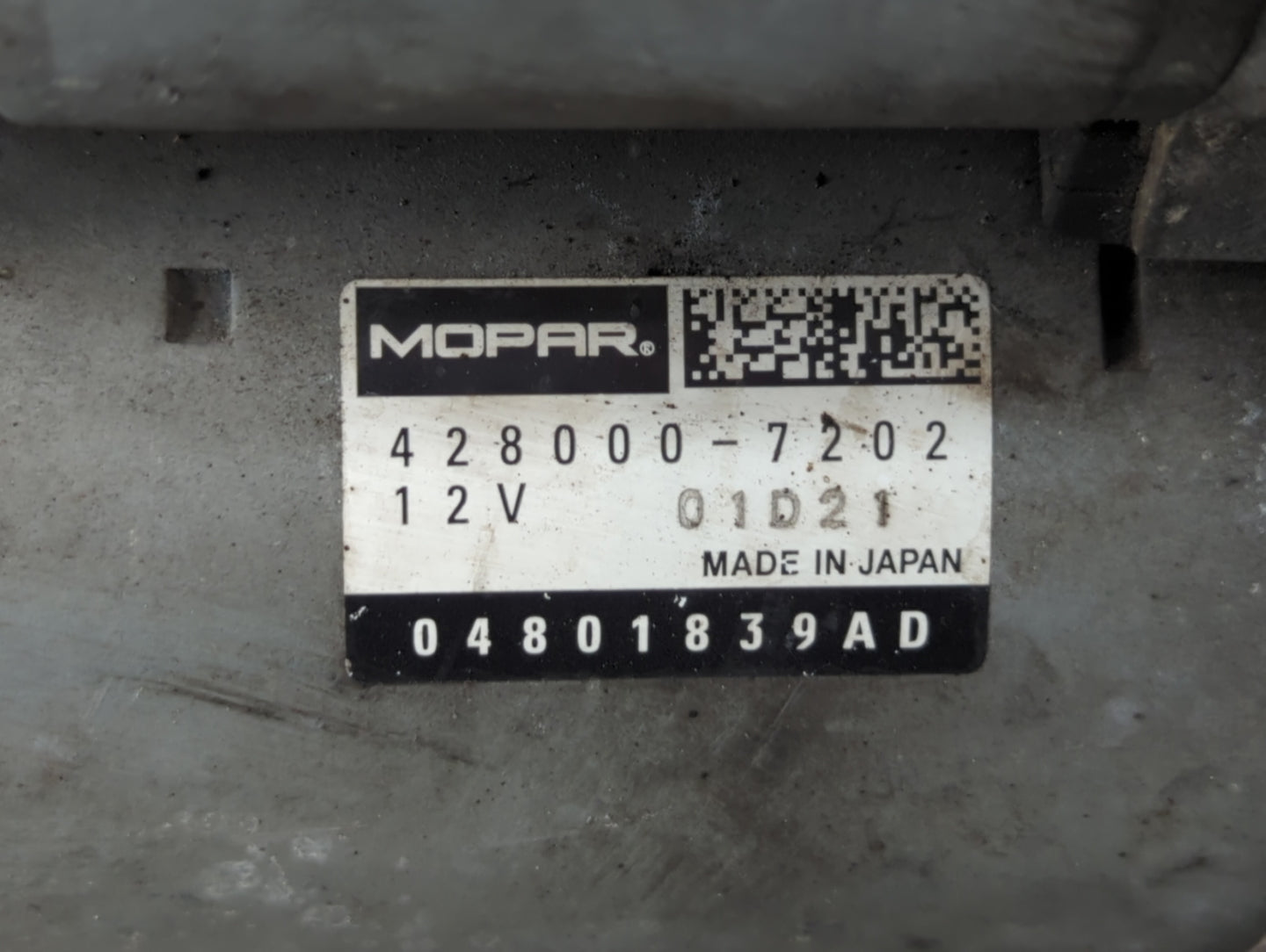 2020 Dodge Caravan Car Starter Motor Solenoid OEM P/N:428000-7202 Fits Fits 2011 2012 2013 2014 2015 2016 2017 2018 2019 202