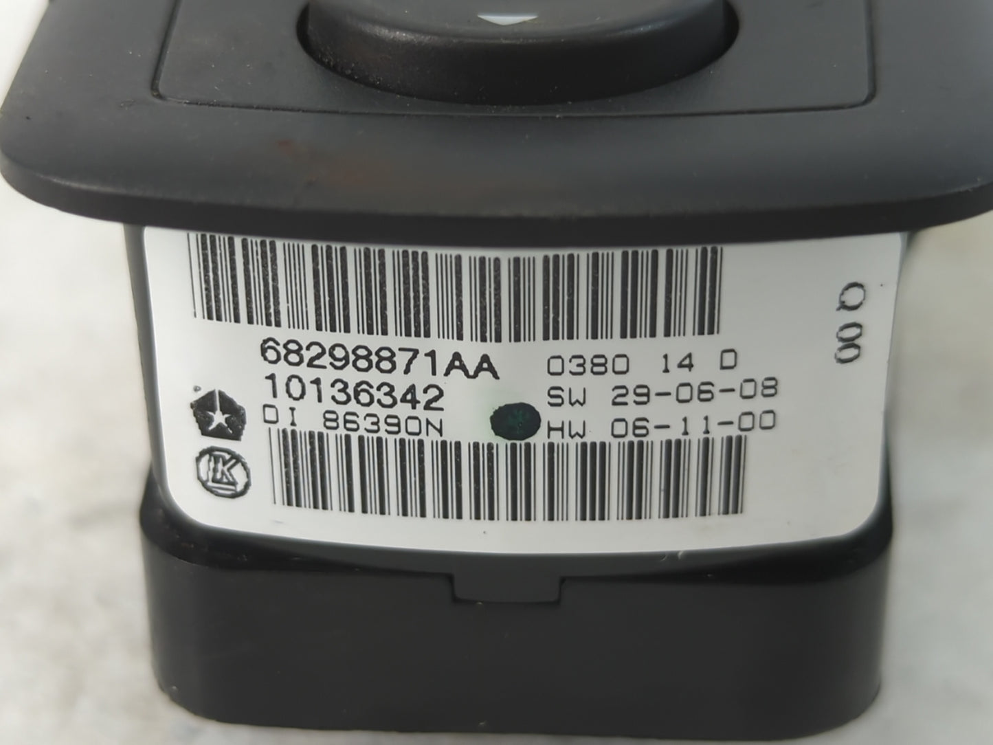 2020 Dodge Caravan Master Power Window Switch Replacement Driver Side Left P/N:68298871AA Fits OEM Used Auto Parts - Oemused