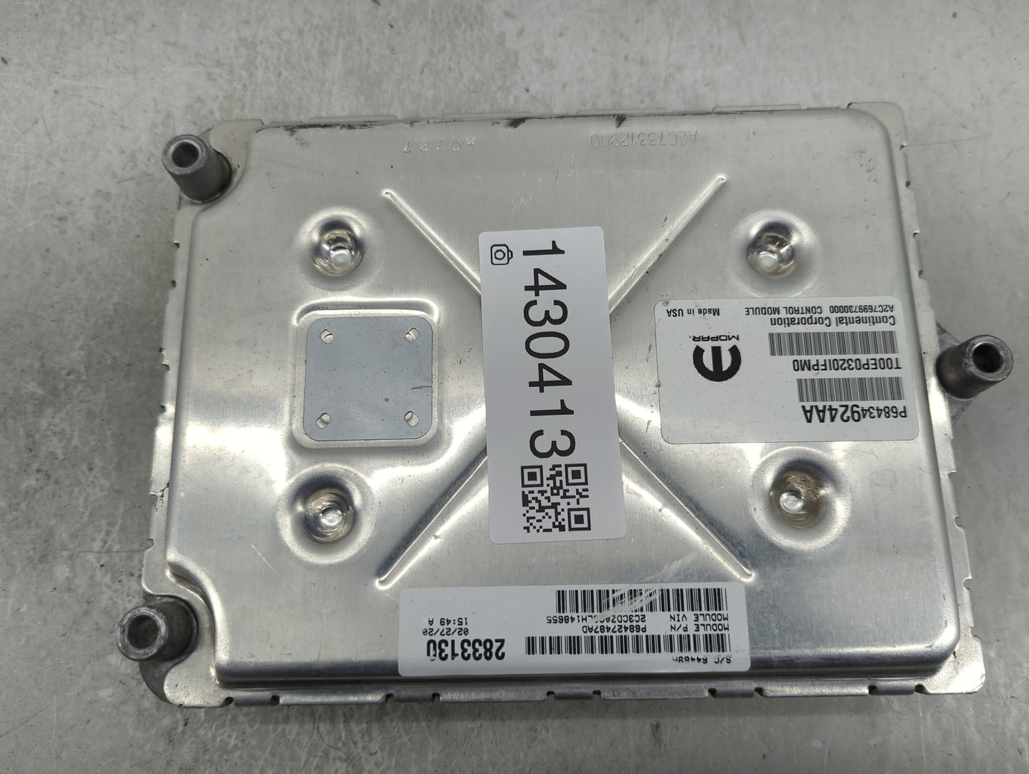2020-2022 Dodge Challenger PCM Engine Control Computer ECU ECM PCU OEM P/N:P68434924AA T00EP03220IFPM0 Fits Fits 2020 2021 2