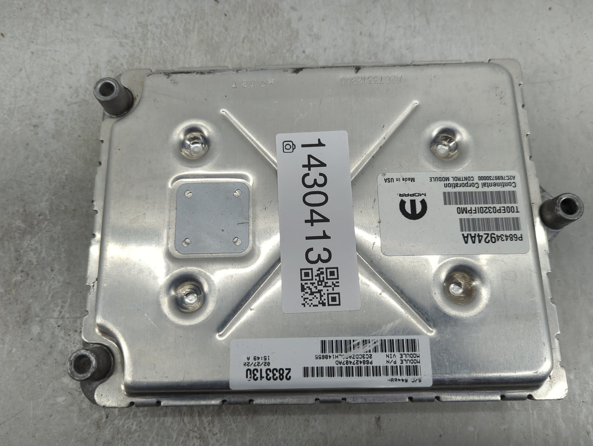 2020-2022 Dodge Challenger PCM Engine Control Computer ECU ECM PCU OEM P/N:P68434924AA T00EP03220IFPM0 Fits Fits 2020 2021 2