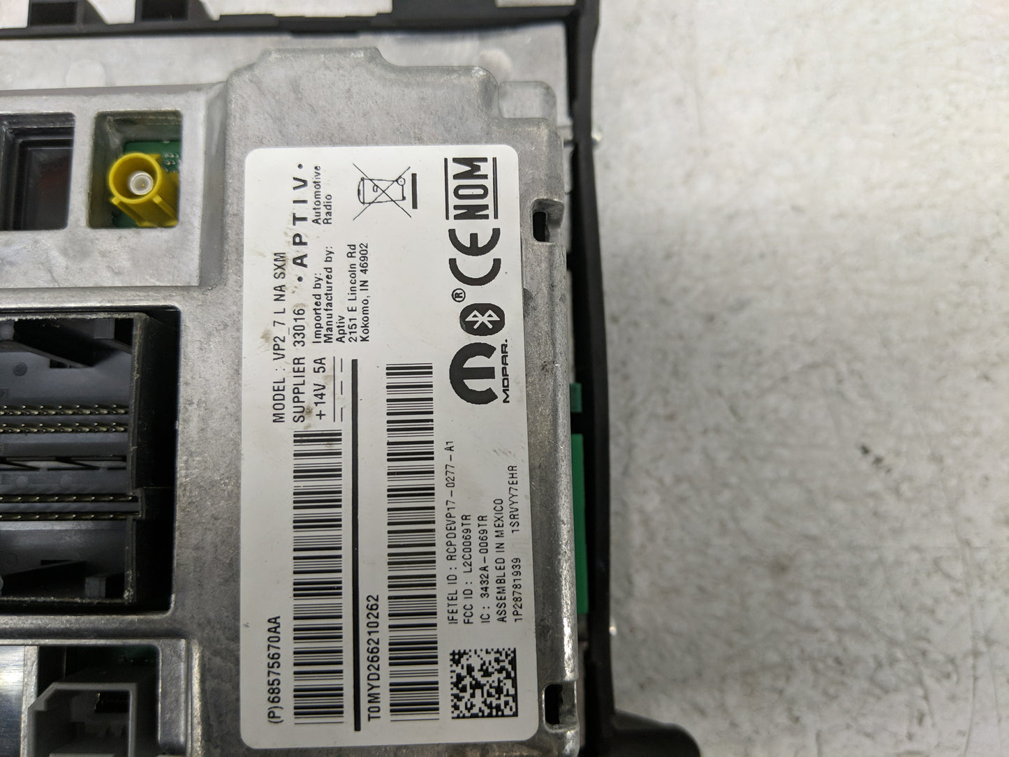 2018-2020 Dodge Charger Radio AM FM Cd Player Receiver Replacement P/N:68428468AB Fits Fits 2018 2019 2020 OEM Used Auto Par