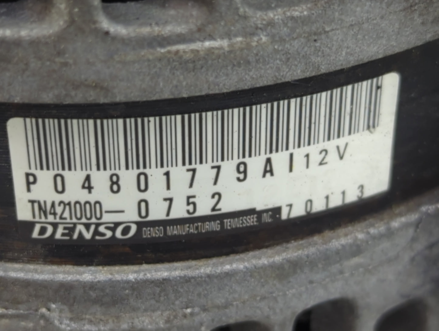 2011-2022 Dodge Charger Alternator Replacement Generator Charging Assembly Engine OEM P/N:TN421000-0752 P04801779AI Fits OEM