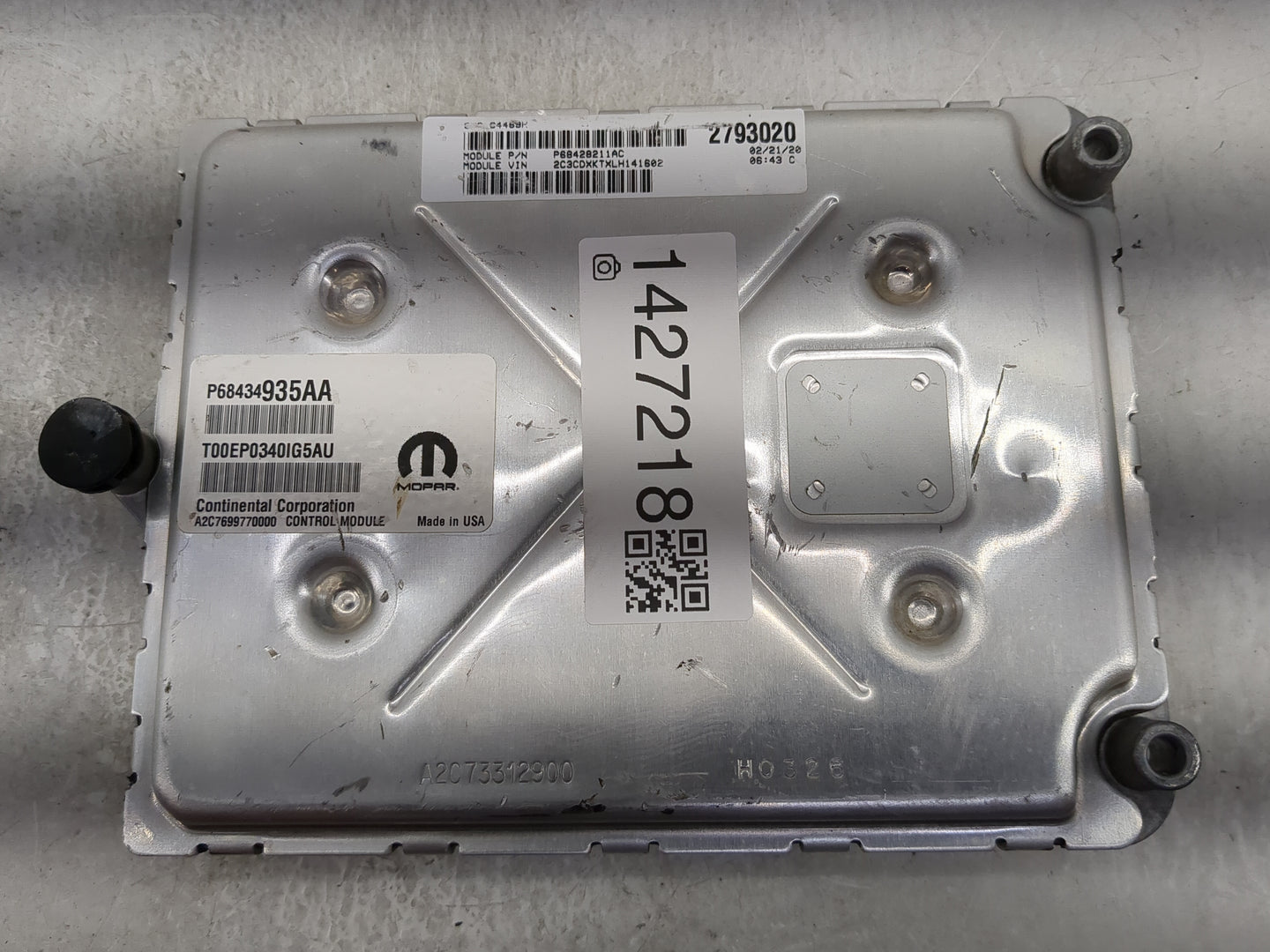 2020-2022 Dodge Charger PCM Engine Control Computer ECU ECM PCU OEM P/N:P68434935AA P68420211AC Fits Fits 2020 2021 2022 OEM