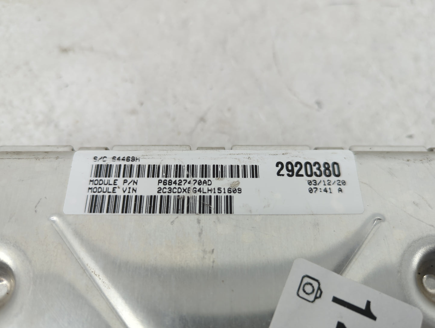 2020-2022 Dodge Charger PCM Engine Control Computer ECU ECM PCU OEM P/N:P68427470AD P68434924AA Fits Fits 2020 2021 2022 OEM