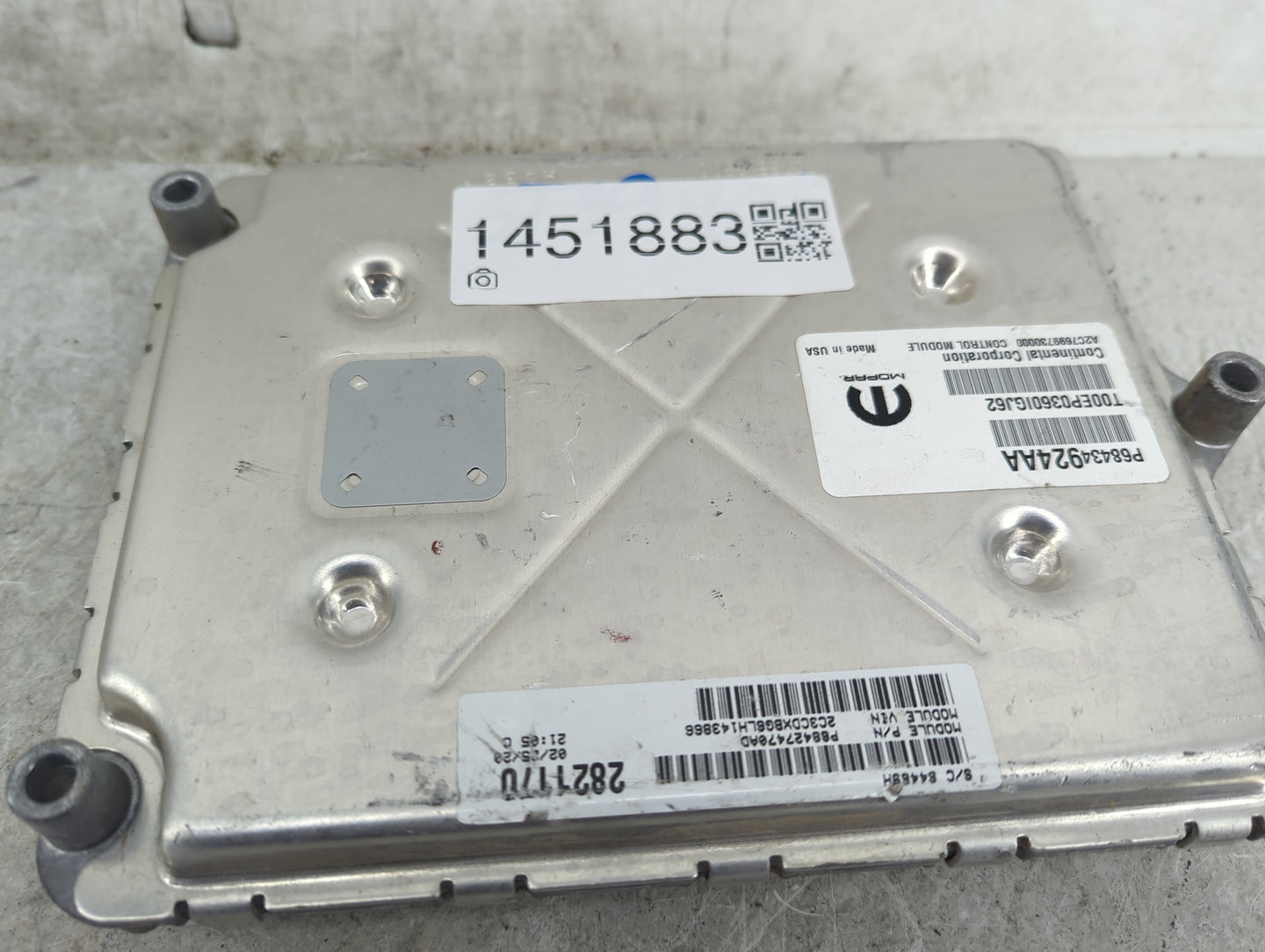 2020-2022 Dodge Charger PCM Engine Control Computer ECU ECM PCU OEM P/N:P68434924AA P68427478AD Fits Fits 2020 2021 2022 OEM