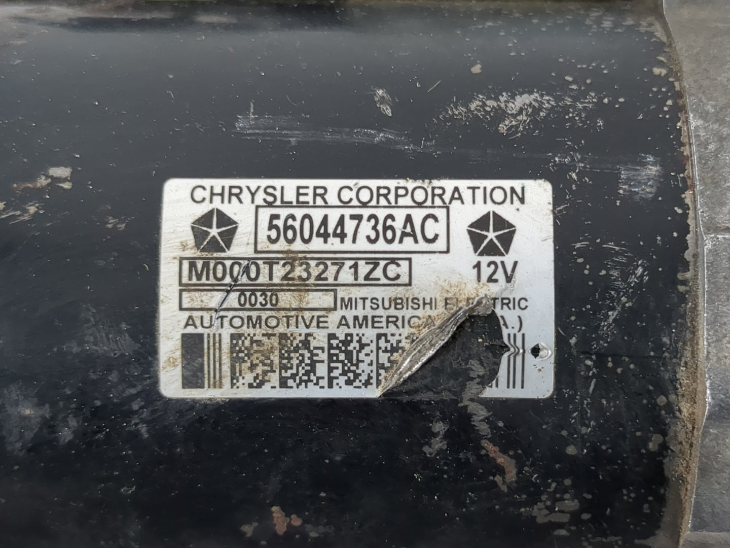 2011-2022 Dodge Durango Car Starter Motor Solenoid OEM P/N:56044736AC Fits OEM Used Auto Parts - Oemusedautoparts1.com