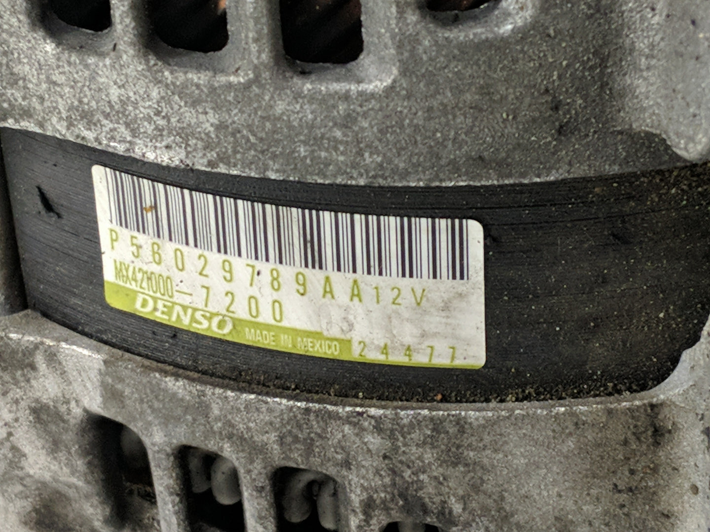 2020 Dodge Durango Alternator Replacement Generator Charging Assembly Engine OEM P/N:P56029789AA Fits OEM Used Auto Parts - 