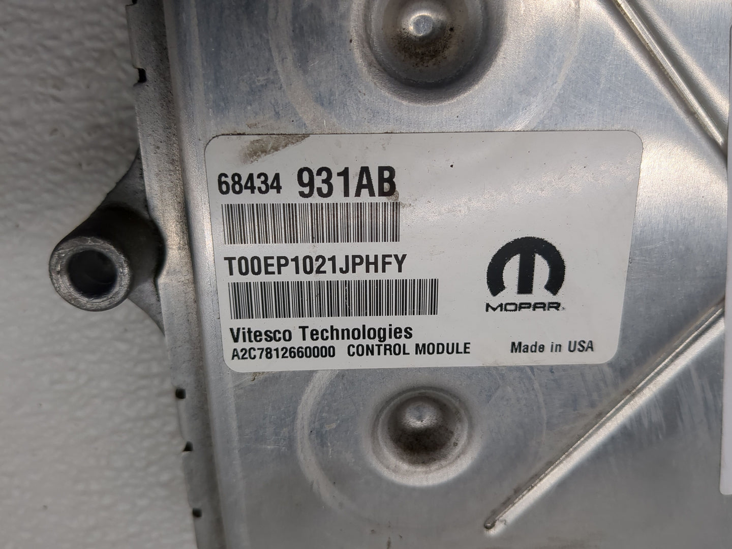 2020-2022 Dodge Durango PCM Engine Control Computer ECU ECM PCU OEM P/N:68434-931AB Fits Fits 2020 2021 2022 OEM Used Auto P