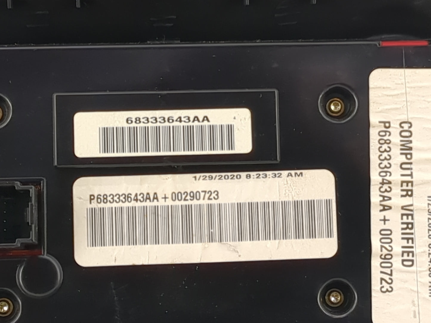 2018-2020 Dodge Durango Climate Control Module Temperature AC/Heater Replacement P/N:68333643AA P68333643AA Fits OEM Used Au