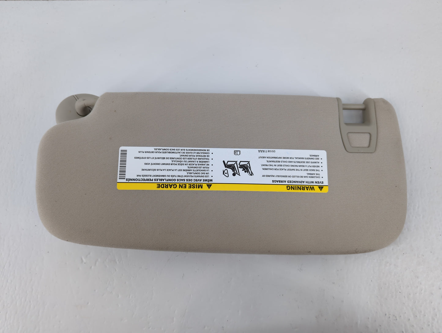 2011-2022 Dodge Durango Sun Visor Shade Replacement Passenger Right Mirror Fits OEM Used Auto Parts - Oemusedautoparts1.com