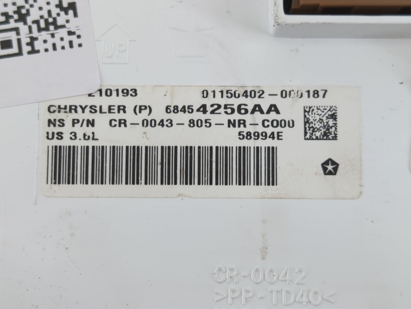 2020 Dodge Durango Instrument Cluster Speedometer Gauges P/N:CR-0043-805-NR-C000 Fits OEM Used Auto Parts - Oemusedautoparts
