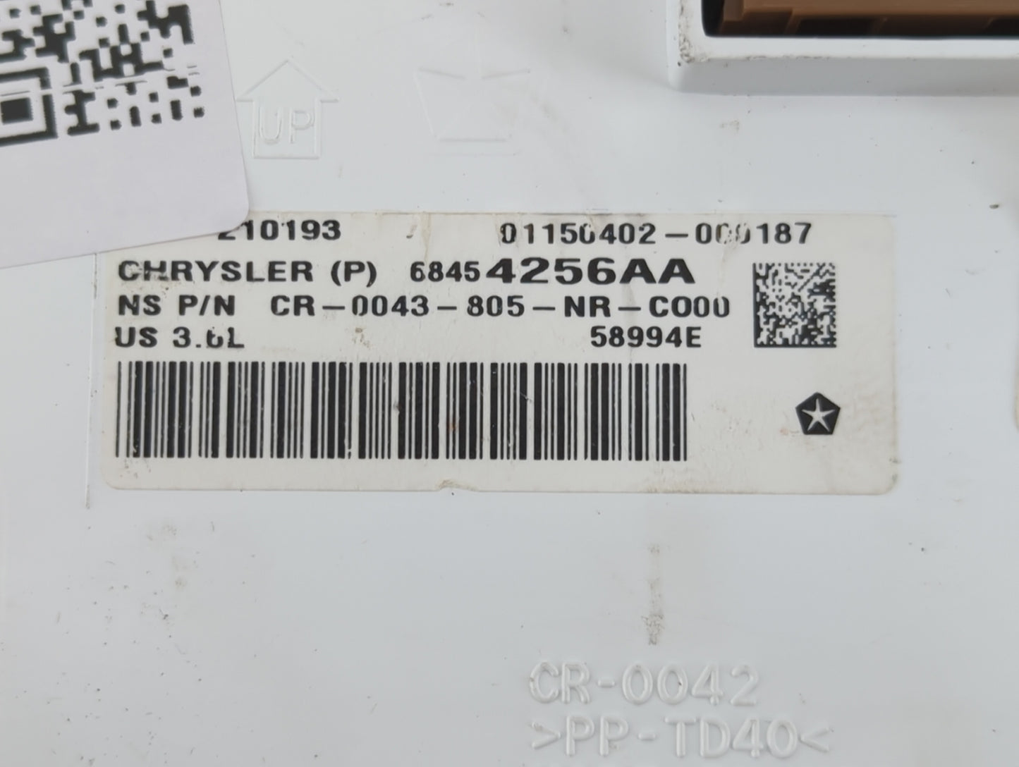 2020 Dodge Durango Instrument Cluster Speedometer Gauges P/N:CR-0043-805-NR-C000 Fits OEM Used Auto Parts - Oemusedautoparts