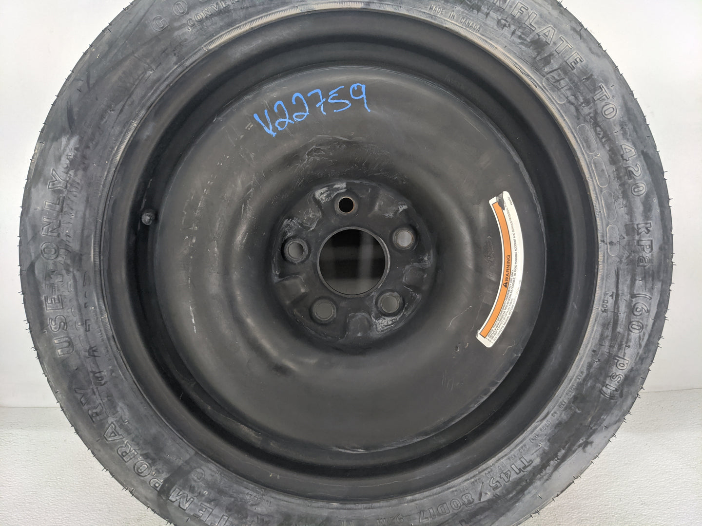 2012-2020 Dodge Grand Caravan Spare Donut Tire Wheel Rim Oem - Oemusedautoparts1.com