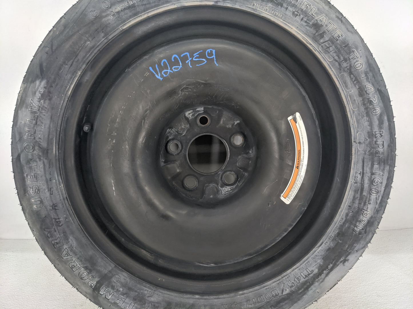 2012-2020 Dodge Grand Caravan Spare Donut Tire Wheel Rim Oem - Oemusedautoparts1.com