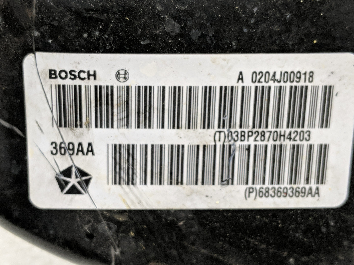 2018-2020 Dodge Journey Power Brake Booster Oem - Oemusedautoparts1.com