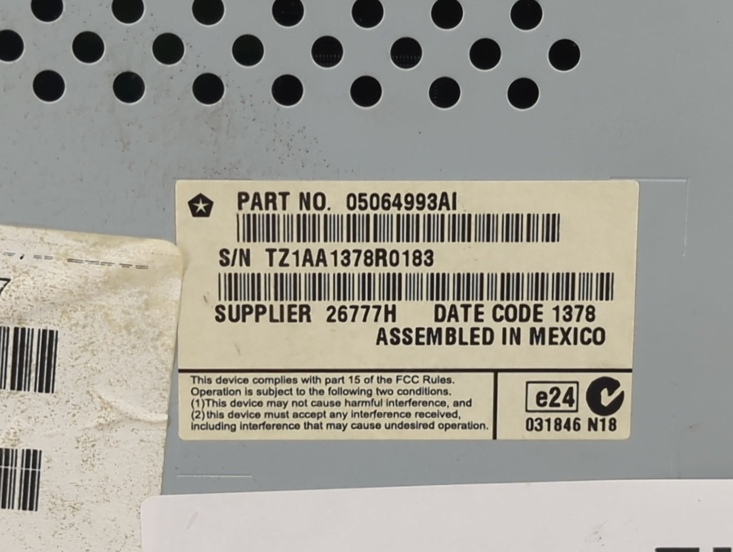 2020 Dodge Journey Information Display Screen 1464968 - Oemusedautoparts1.com