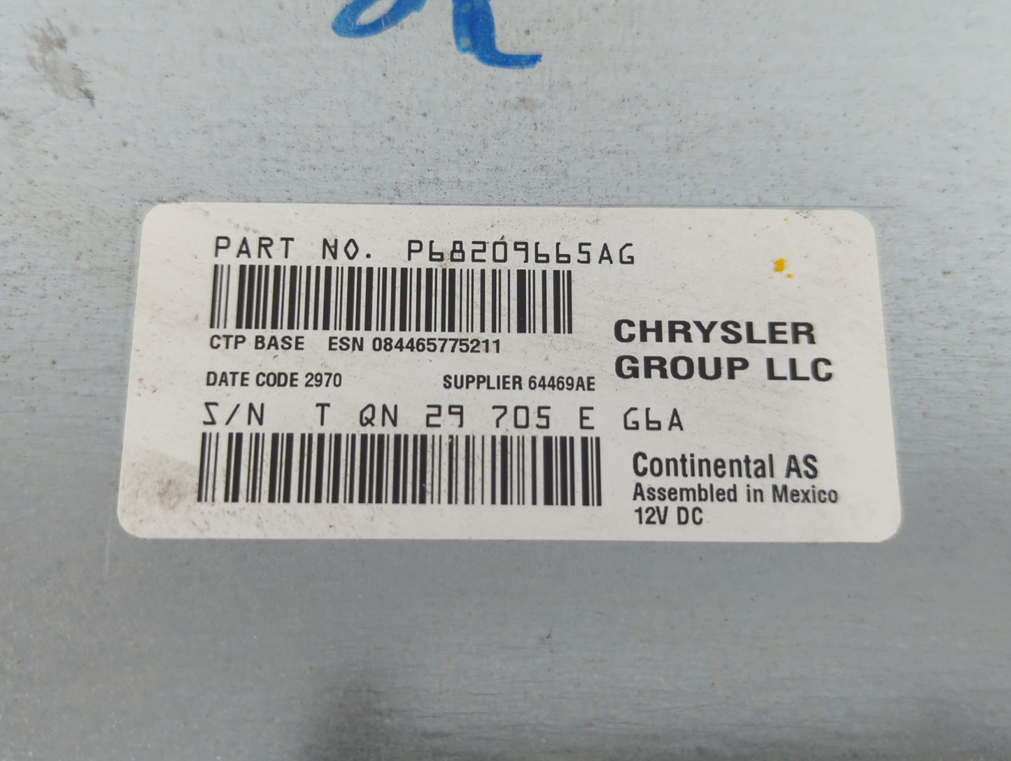 2018-2020 Dodge Journey Radio AM FM Cd Player Receiver Replacement P/N:P68209665AG Fits Fits 2018 2019 2020 OEM Used Auto Pa