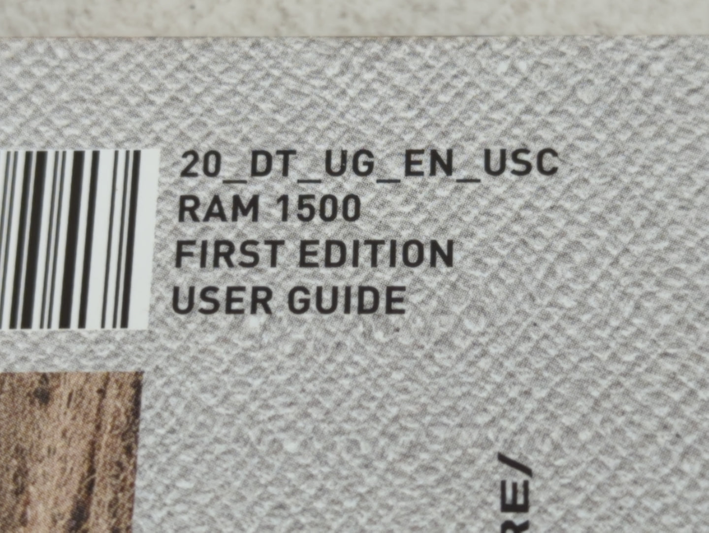 2020 Dodge Ram 1500 Owners Manual Book Guide OEM Used Auto Parts - Oemusedautoparts1.com