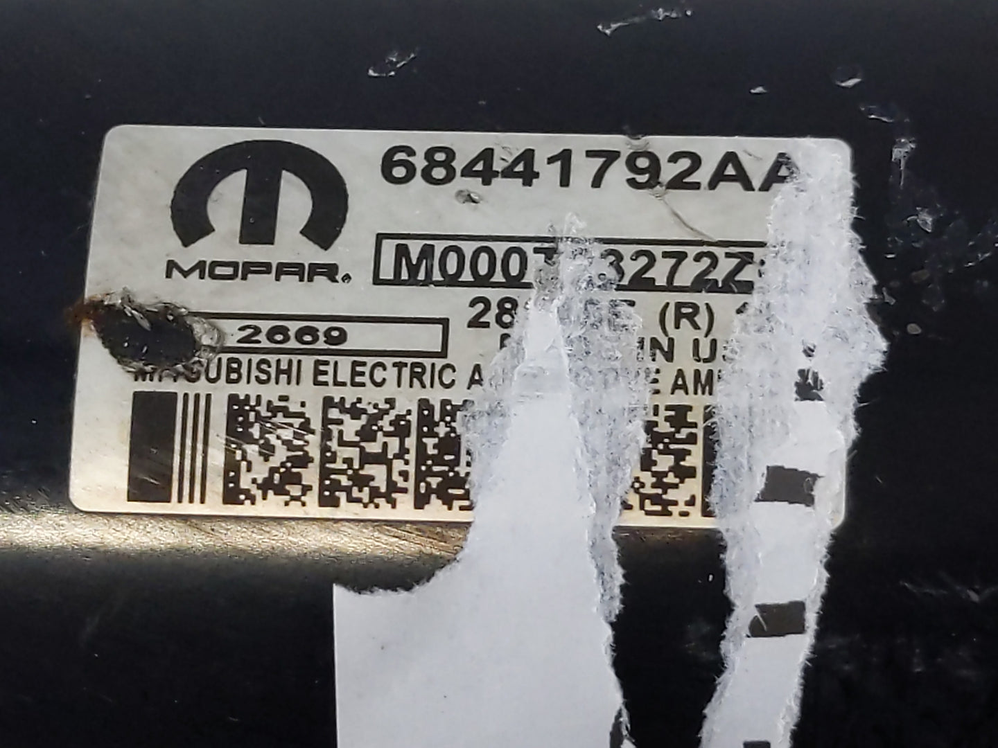 2020 Dodge Ram 1500 Car Starter Motor Solenoid OEM P/N:68441792AA Fits Fits 2021 2022 OEM Used Auto Parts - Oemusedautoparts