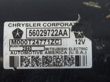 2020 Dodge Ram 1500 Car Starter Motor Solenoid OEM P/N:56029722AA Fits Fits 2014 2015 2016 2017 2018 2019 2021 2022 OEM Used Auto Parts