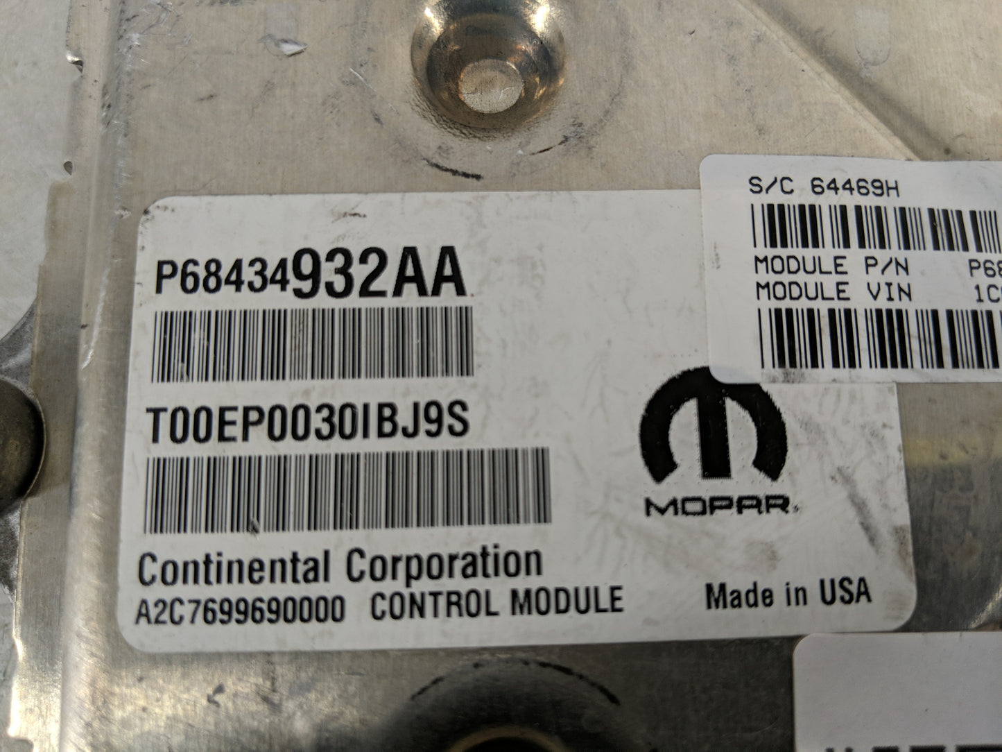 2020 Dodge Ram 1500 PCM Engine Control Computer ECU ECM PCU OEM P/N:P68434932AA Fits Fits 2021 2022 OEM Used Auto Parts - Oe