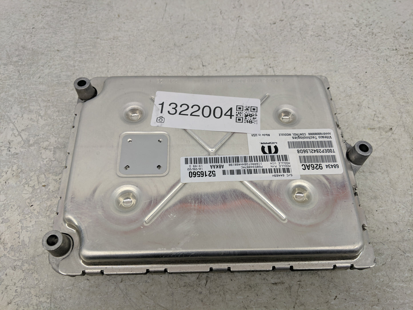 2020 Dodge Ram 1500 PCM Engine Control Computer ECU ECM PCU OEM P/N:68434926AC Fits Fits 2016 2017 2018 2019 OEM Used Auto P
