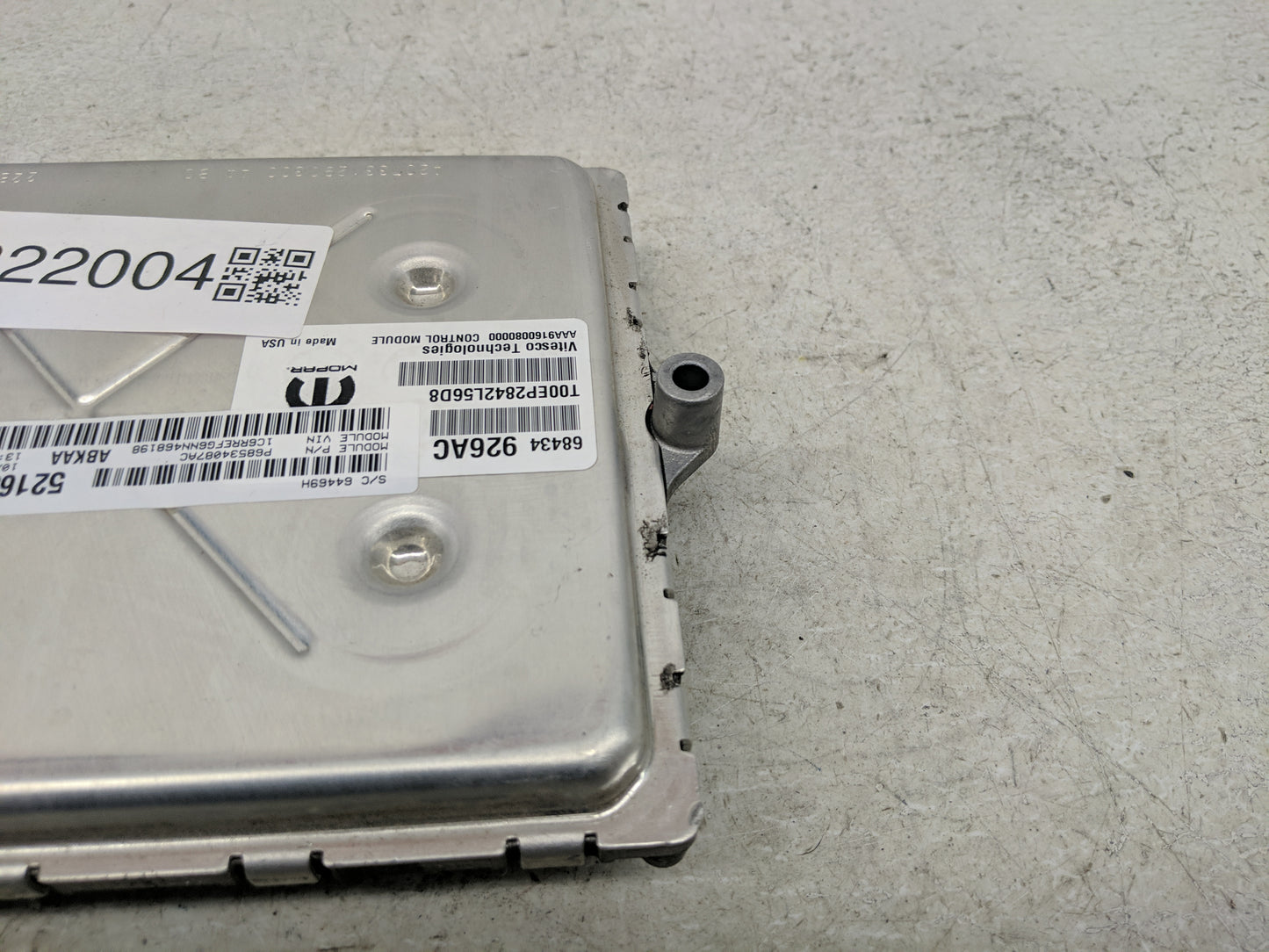 2020 Dodge Ram 1500 PCM Engine Control Computer ECU ECM PCU OEM P/N:68434926AC Fits Fits 2016 2017 2018 2019 OEM Used Auto P