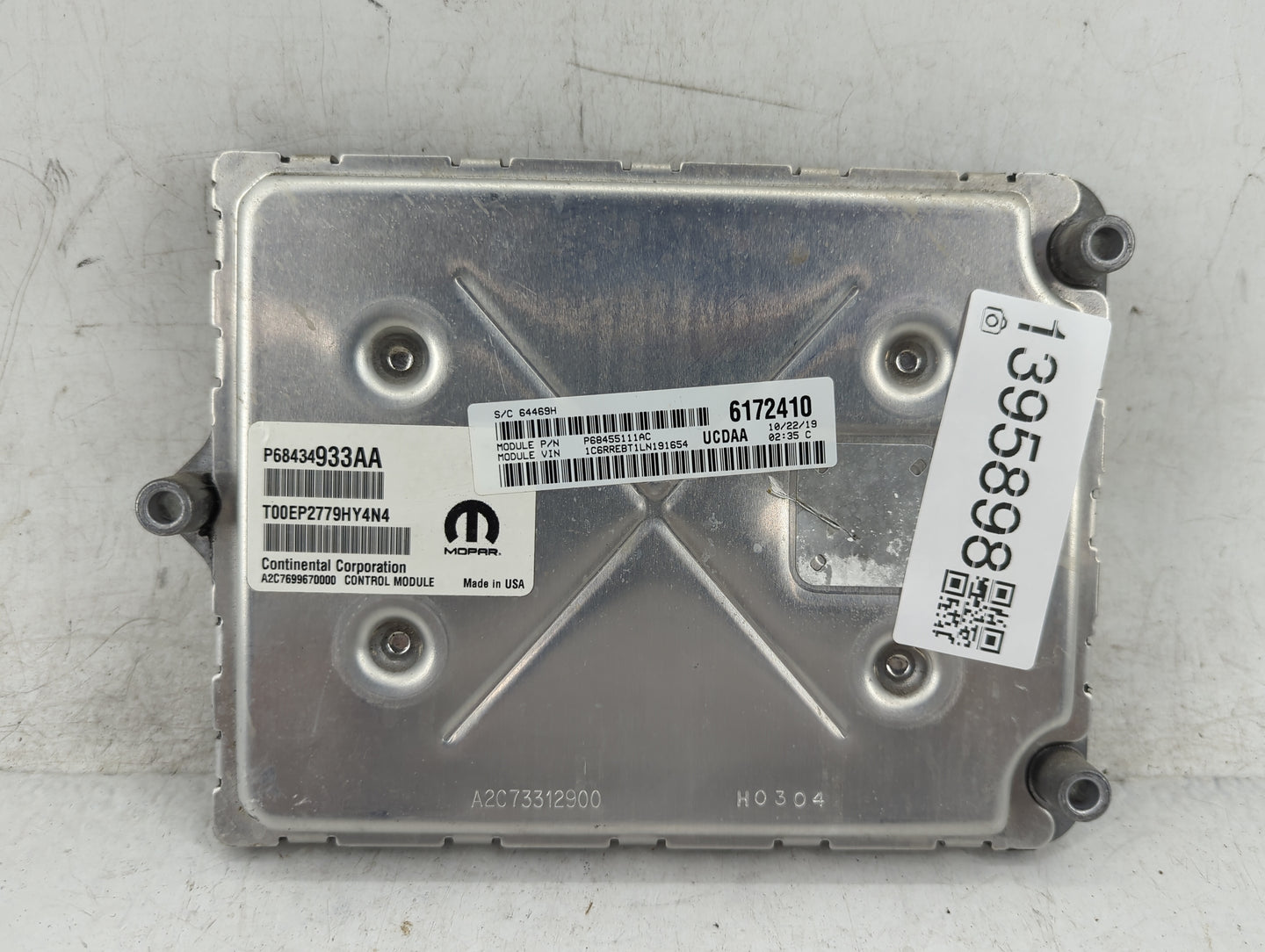 2020 Dodge Ram 1500 PCM Engine Control Computer ECU ECM PCU OEM P/N:P68434933AA Fits Fits 2021 2022 OEM Used Auto Parts - Oe